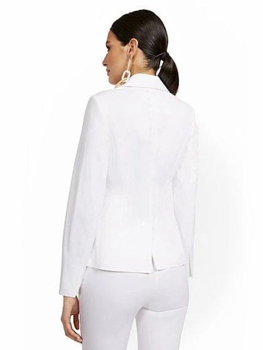 Jackets * | One-Button Blazer White - Optic White