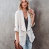 Blazers * | Streamline Pocketed Textured Blazer Natural Final Sale