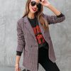 Blazers * | Good Catch Pocketed Checkered Blazer Final Sale