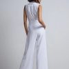 Dresses * | Belted Blazer Jumpsuit White - Paper White