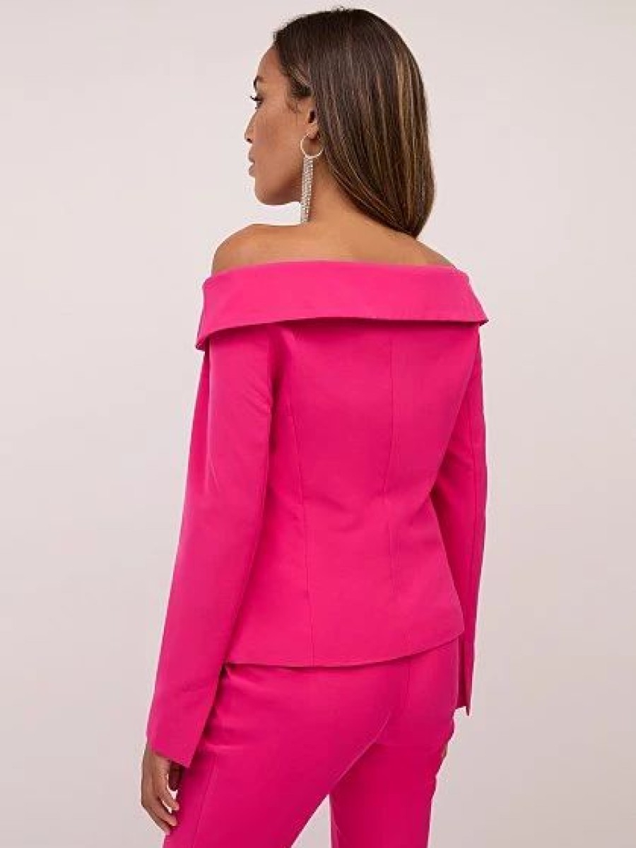 Jackets * | Off-The-Shoulder Double-Breasted Blazer