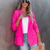 Blazers * | Boss Up Pocketed Blazer Ultra Pink Final Sale