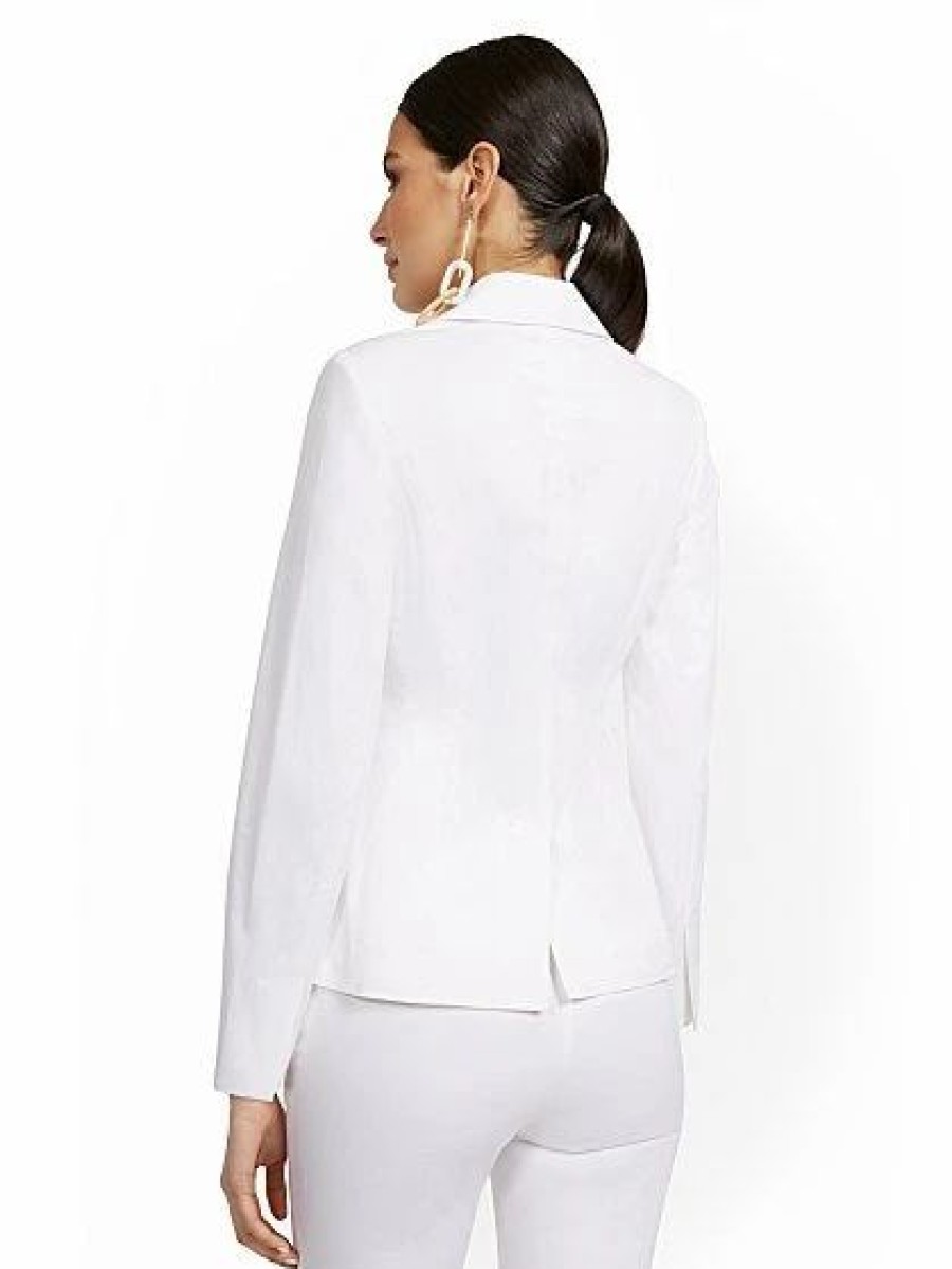 Jackets * | One-Button Blazer White - Optic White