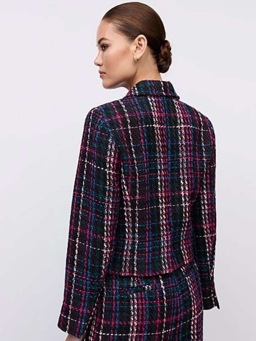 Jackets * | Tweed Single-Button Blazer Multicolor - Multi Color