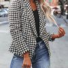 Blazers * | Lincoln Pocketed Houndstooth Tweed Blazer Sale