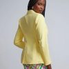 Jackets * | Two-Button Cutaway Blazer Fit To Flatter Yellow - Lemoncello