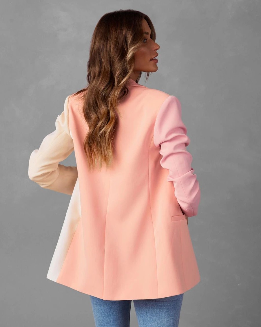 Coats & Jackets * | Sherbert Colorblock Blazer