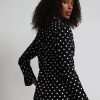 Jackets * | Polka-Dot Double-Breasted Blazer Fit To Flatter Black - Black/White