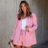 Coats & Jackets * | Ellie Pocketed Blazer Pink Sale