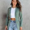 Blazers * | A La Mode Plaid Blazer Final Sale