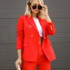 Blazers * | Making Boss Moves Pocketed Blazer Red Final Sale