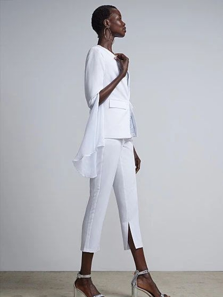 Jackets * | Elongated-Sleeve Blazer White - Optic White