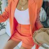 Blazers * | Standards Pocketed Blazer Coral Final Sale