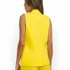 Jackets * | Sleeveless Blazer Vest Essential Stretch Yellow - Buttercup