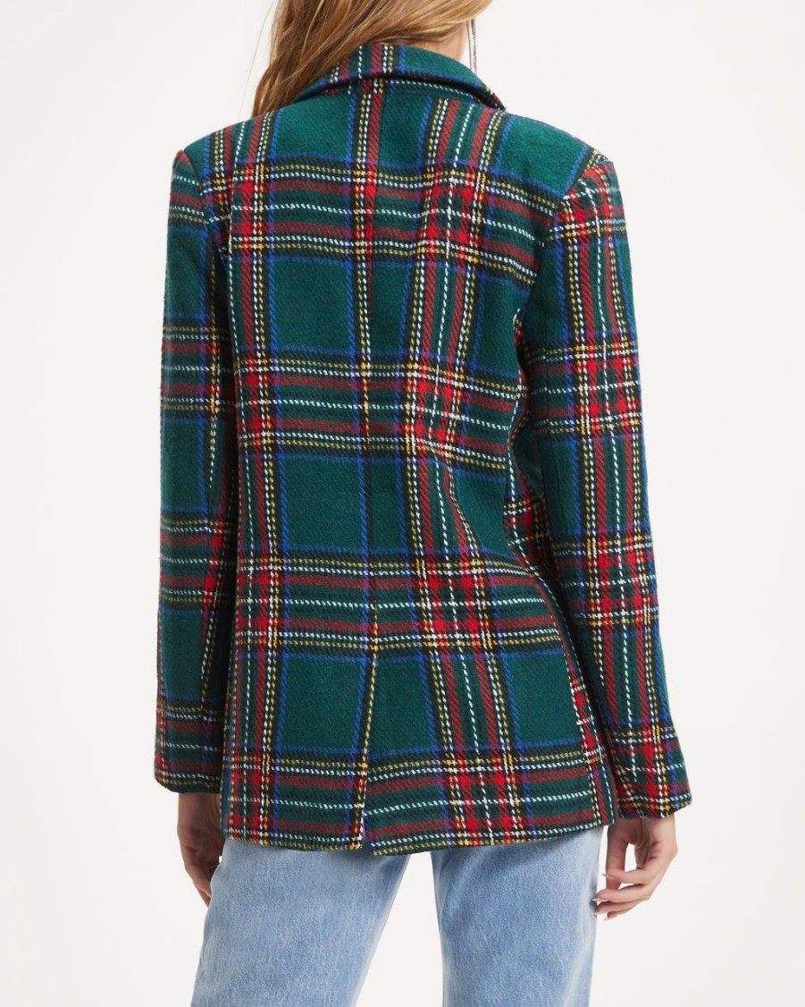 Blazers * | Lauren Pocketed Plaid Blazer Final Sale