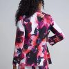 Jackets * | Floral-Print Double-Breasted Blazer Pink - Gleaming Pink