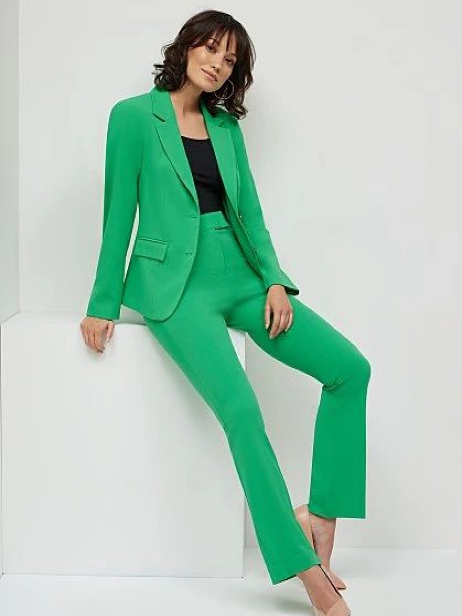 Jackets * | Petite Two-Button Blazer Essential Stretch