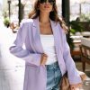 Coats & Jackets * | Standards Pocketed Blazer Lilac Sale