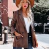 Blazers * | Marketplace Pocketed Houndstooth Blazer Final Sale