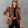 Blazers * | Caught In A Romance Printed Pocketed Blazer Final Sale