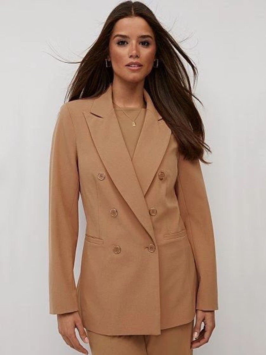 Jackets * | Double-Breasted Oversized Blazer Essential Stretch