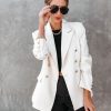 Blazers * | Portia Pocketed Blazer Cream Final Sale