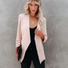 Blazers * | Uptown Girl Pocketed Blazer Natural Final Sale