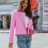 Blazers * | Cityscape Crop Blazer Pink Final Sale