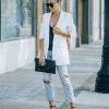 Blazers * | Runway Pocketed Blazer White Final Sale