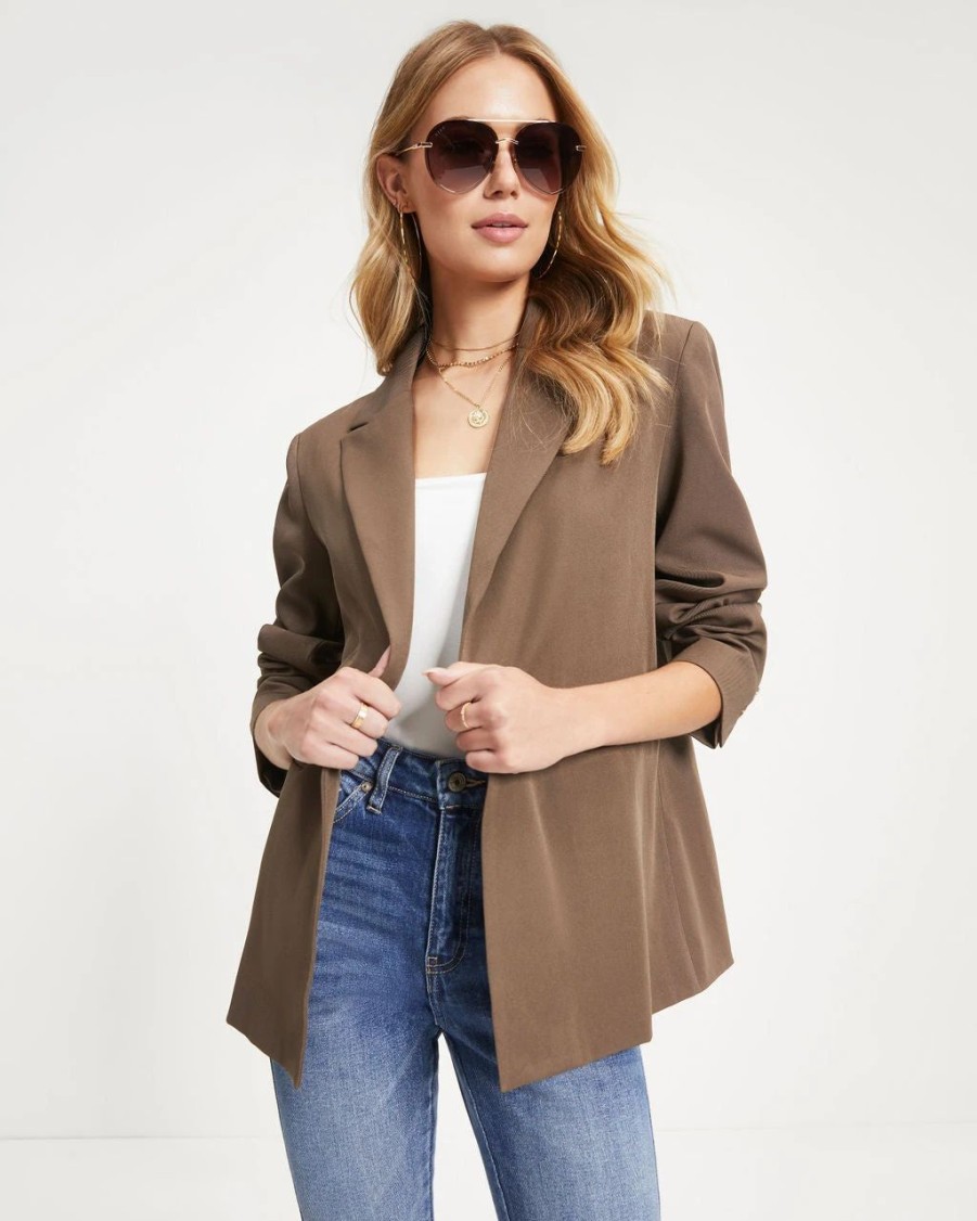 Blazers * | Aubrielle Pocketed Blazer Coco Final Sale