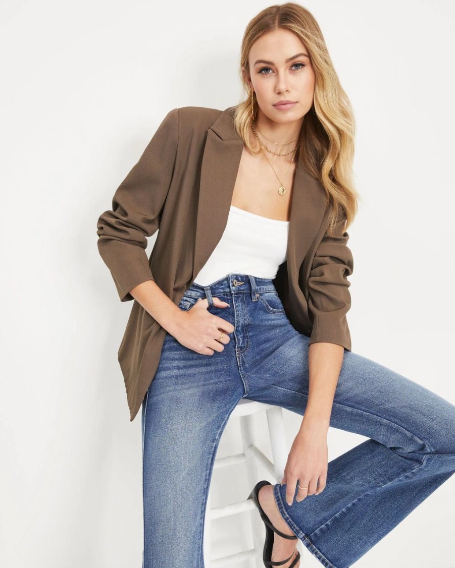 Blazers * | Aubrielle Pocketed Blazer Coco Final Sale