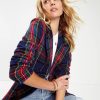 Blazers * | Franklin Metallic Plaid Blazer Final Sale