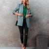 Blazers * | No Brainer Pocketed Plaid Blazer Final Sale