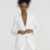 Jackets * | Amberle Oversized Single-Breasted Blazer White - Paper White