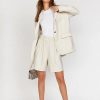 Jackets * | Single Button Boyfriend Blazer Sans Souci Natural - Beige