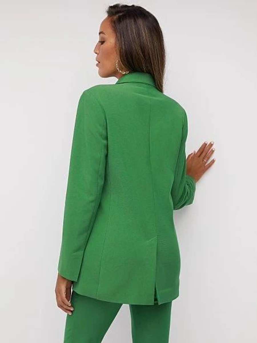 Jackets * | Oversized Double-Breasted Blazer Green - Dazzling Green