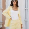 Blazers * | Standards Pocketed Blazer Lemon Sale