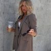 Blazers * | Cameron Pocketed Blazer Taupe Final Sale