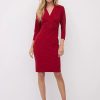 Dresses * | Button-Front Blazer Sheath Dress Magic Crepe