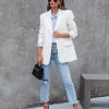 Coats & Jackets * | Aria Pocketed Blazer Cream