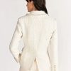 Jackets * | Long Sleeve Tweed Blazer Dress Forum White - White