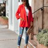 Blazers * | Alice Pocketed Blazer Tomato Red Final Sale