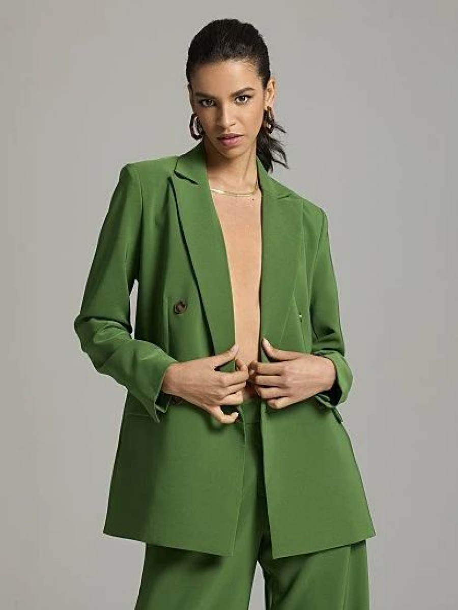 Jackets * | Caden Double-Breasted Oversized Blazer