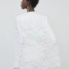 Jackets * | Lace Cape-Sleeve Blazer White - Winter White