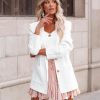 Blazers * | Expense Pocketed Blazer White Last Chance