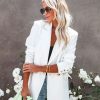 Blazers * | Angelita Pocketed Blazer Ivory Sale