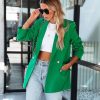 Blazers * | Whinn Pocketed Blazer Emerald Final Sale