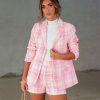 Coats & Jackets * | Genevieve Plaid Pocketed Blazer Sale