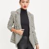 Blazers * | Seems About Right Frayed Pocketed Houndstooth Blazer Final Sale