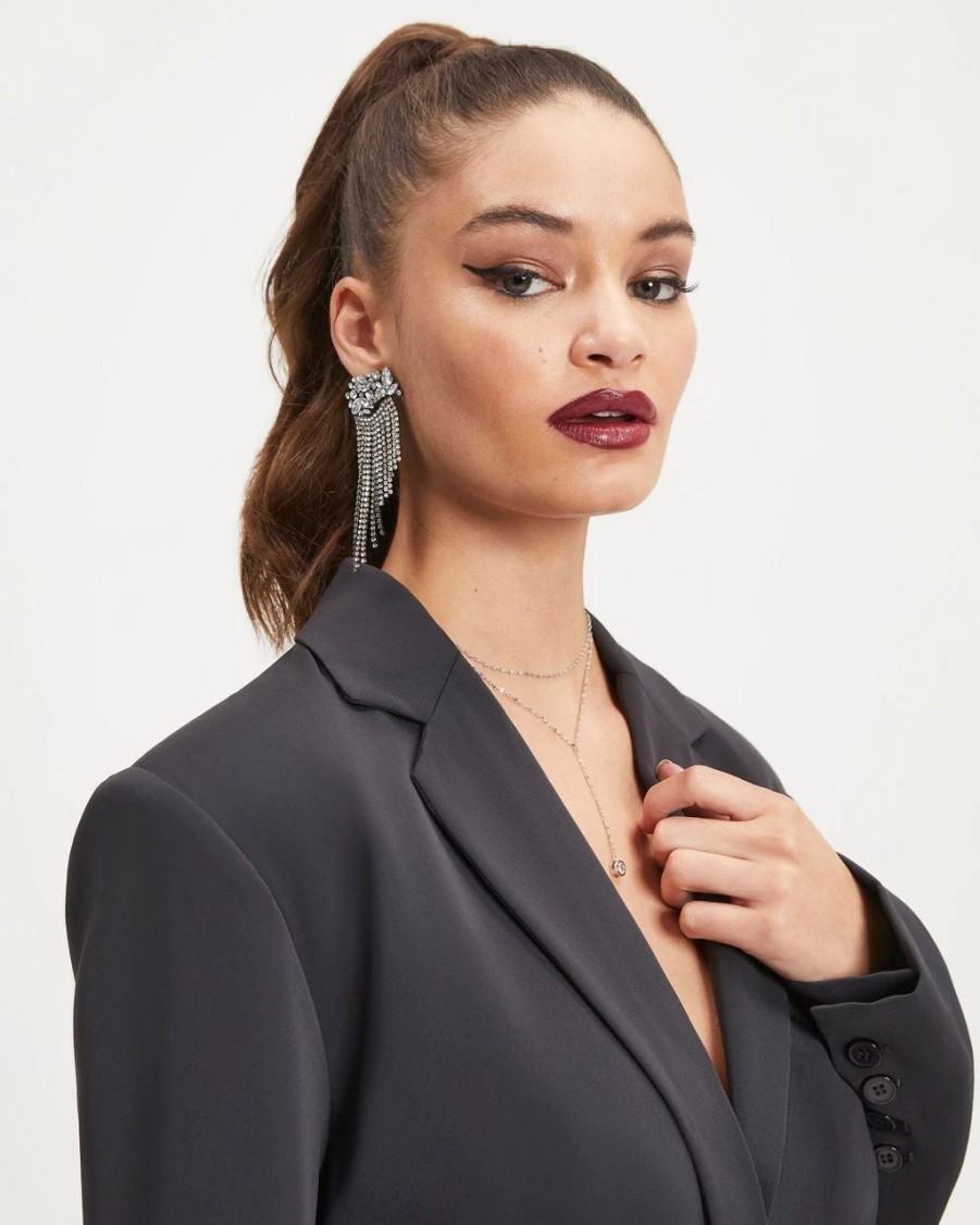 Blazers * | Harris Pocketed Blazer Dark Grey Final Sale